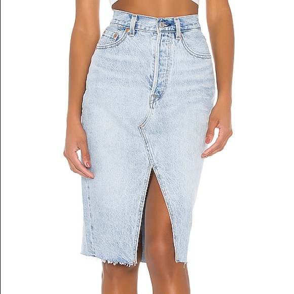 Levi's Dresses & Skirts - Levi’s Deconstructed Denim Skirt